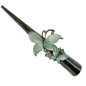 Vintage Y2k Butterfly Gunmetal Hair Clip Gunmetal Alligator Hair Clip